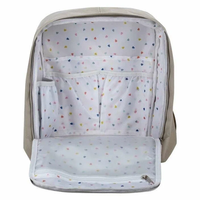 Rucsac pentru mamici, FreeON, Style, Impermeabil, prindere universala de carucior, 28x28x12 cm, Grey/Beige [2]