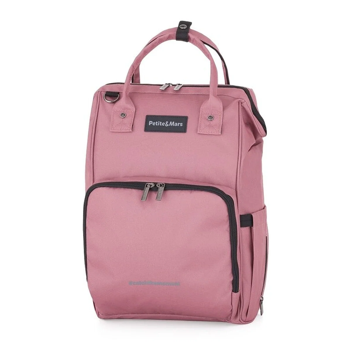 Pentru mami - Rucsac pentru mamici, Petite&Mars, Jack, 30 x 42 x 15 cm, Dusty Rose