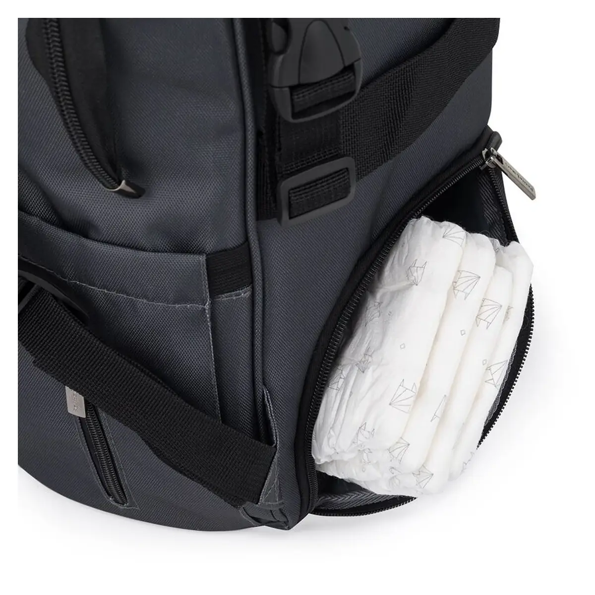 Rucsac pentru mamici, Petite&Mars, Jack, 30 x 42 x 15 cm, Ultimate Grey [8]