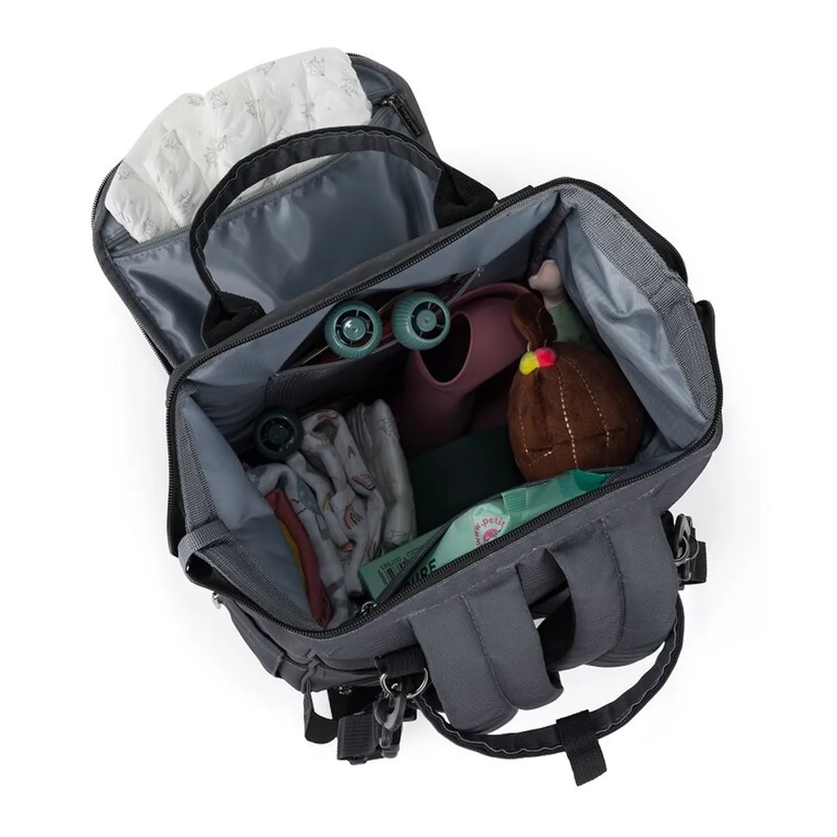 Rucsac pentru mamici, Petite&Mars, Jack, 30 x 42 x 15 cm, Ultimate Grey [5]