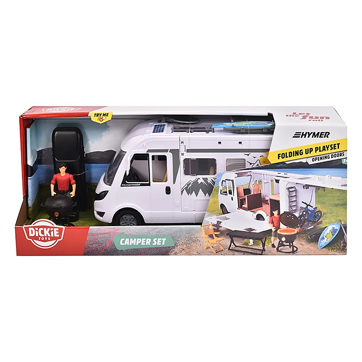 Rulota Dickie Toys Camper Hymer Camping Van Class B cu figurina si accesorii 3 ani + [7]