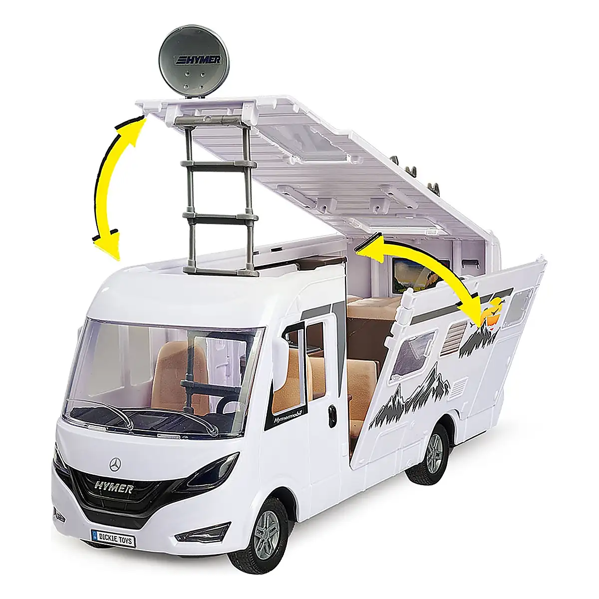 Rulota Dickie Toys Camper Hymer Camping Van Class B cu figurina si accesorii 3 ani + [4]