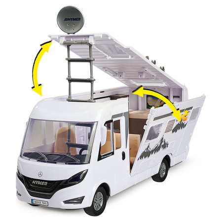 Rulota Dickie Toys Camper Hymer Camping Van Class B cu figurina si accesorii 3 ani + [4]