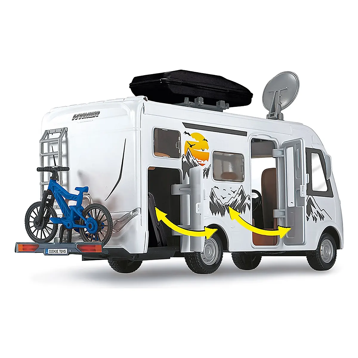 Rulota Dickie Toys Camper Hymer Camping Van Class B cu figurina si accesorii 3 ani + [3]