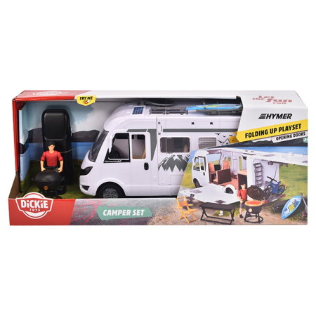 Rulota Dickie Toys Camper Hymer Camping Van Class B cu figurina si accesorii 3 ani + [7]