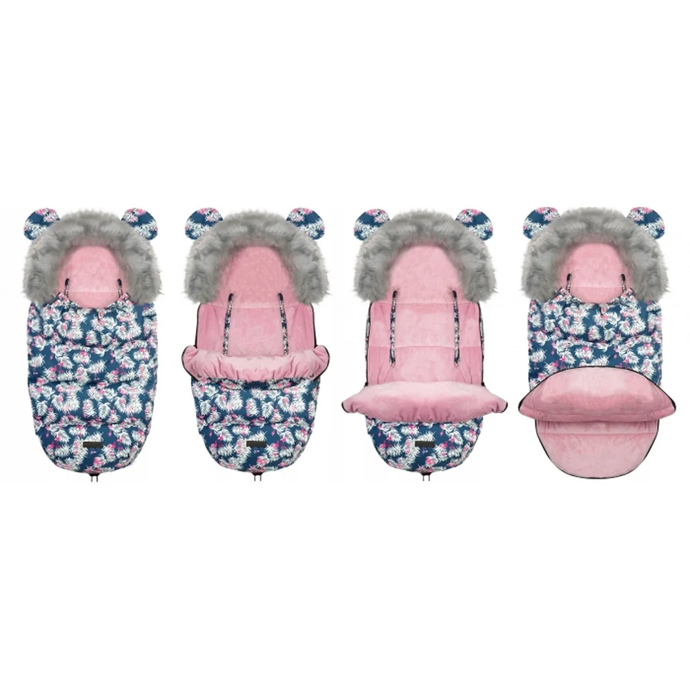 Sac de iarna 95 x 48 cm Ricokids Elmi - Bleumarin cu flamingo [1]