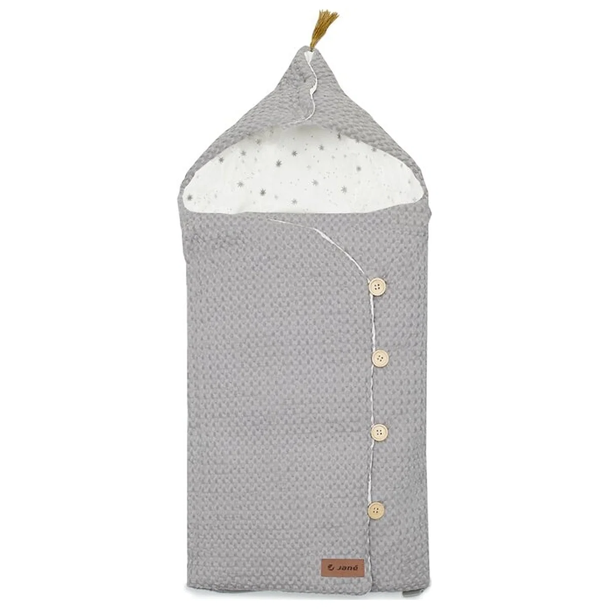 Saci de iarna pentru carucior - Sac de iarna cu gluga, Jane, Mims Plus, Pentru carucior si scoica auto, 88 x 43 cm, Inchidere cu nasturi si fermoar,