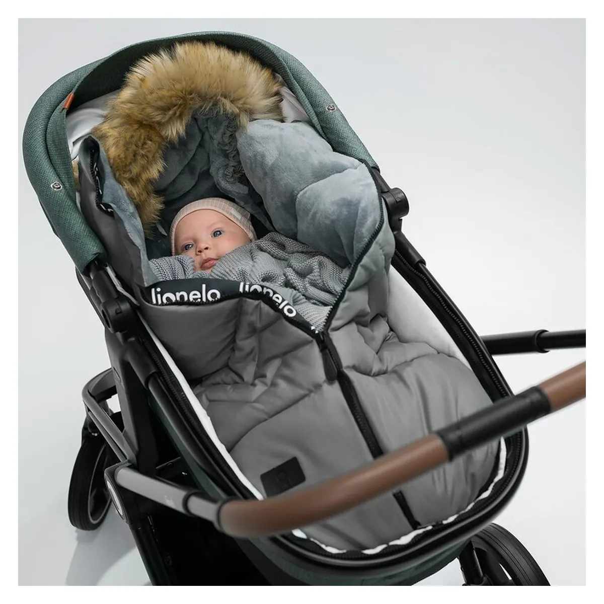 Sac de iarna, Lionelo, Frode, Pentru carucior, 90x45 cm, Impermeabil, Universal, Gri [7]