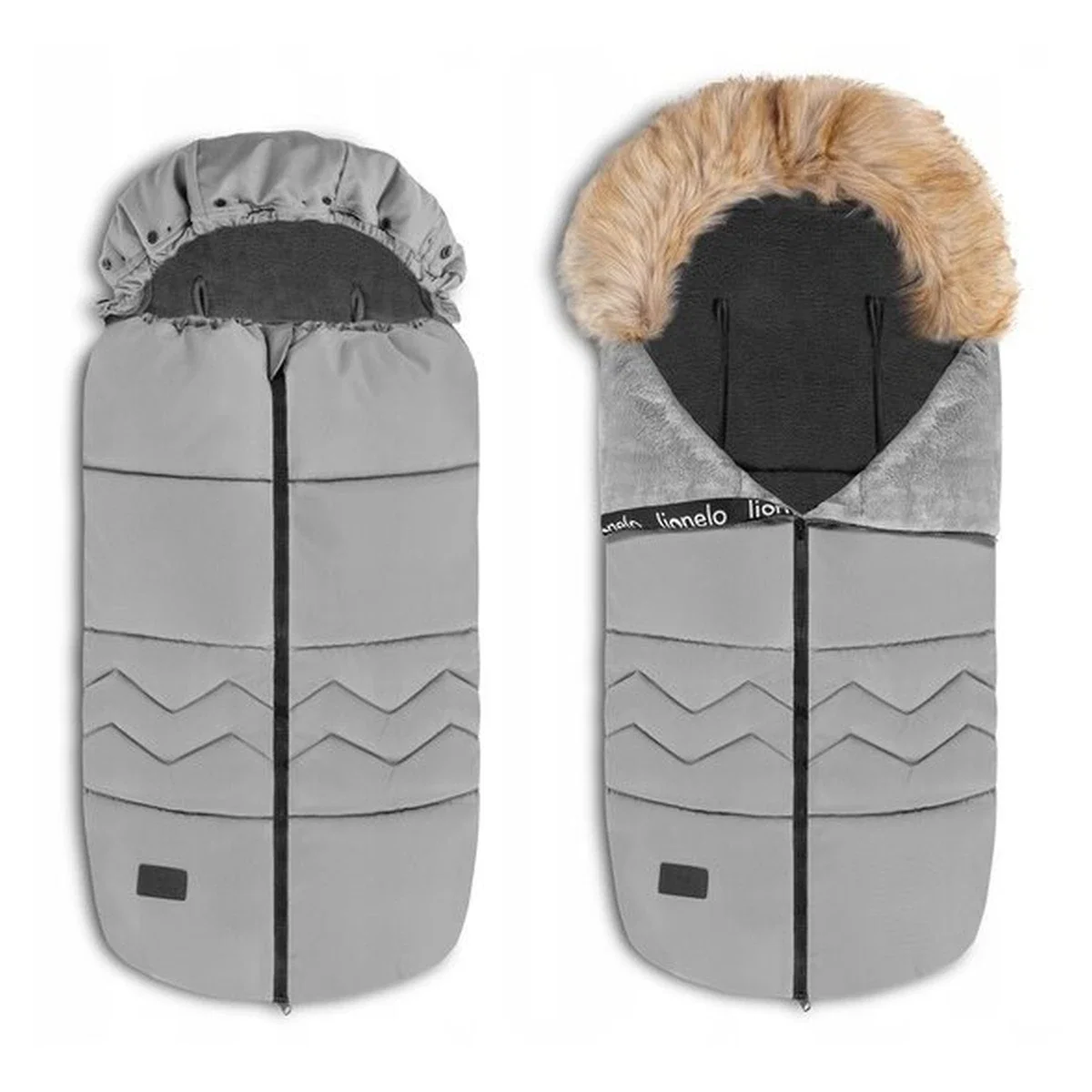 Sac de iarna, Lionelo, Frode, Pentru carucior, 90x45 cm, Impermeabil, Universal, Gri [4]