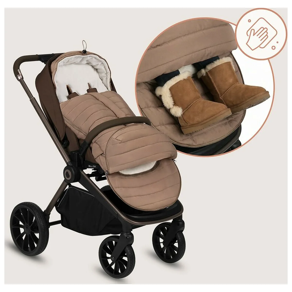 Sac de iarna, Lionelo, Oli, Pentru carucior, landou sau scaun auto, 101x45 cm, Impermeabil, Rezistent pana la -20 [10]