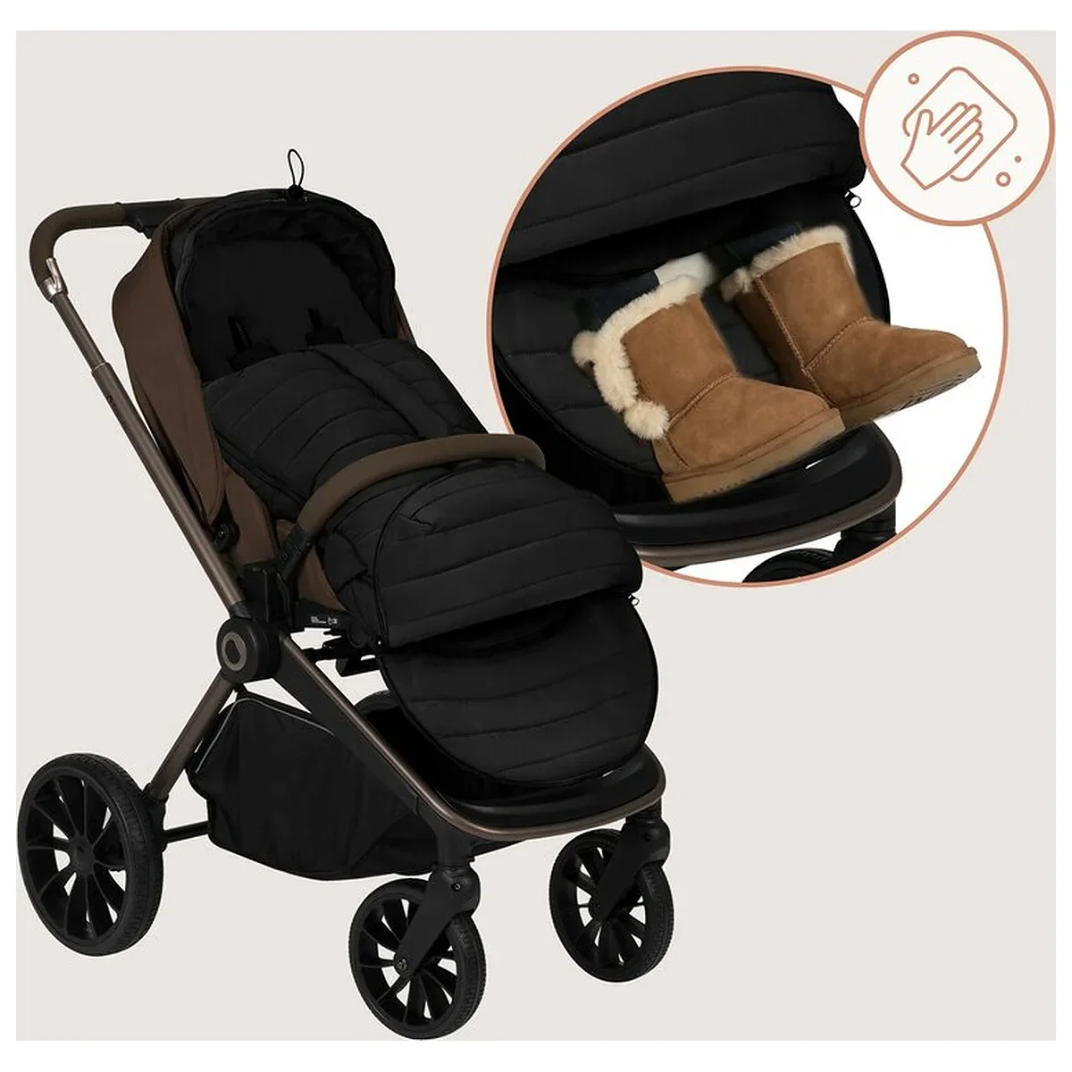 Sac de iarna, Lionelo, Oli, Pentru carucior, landou sau scaun auto, 101x45 cm, Impermeabil, Rezistent pana la -20 [10]