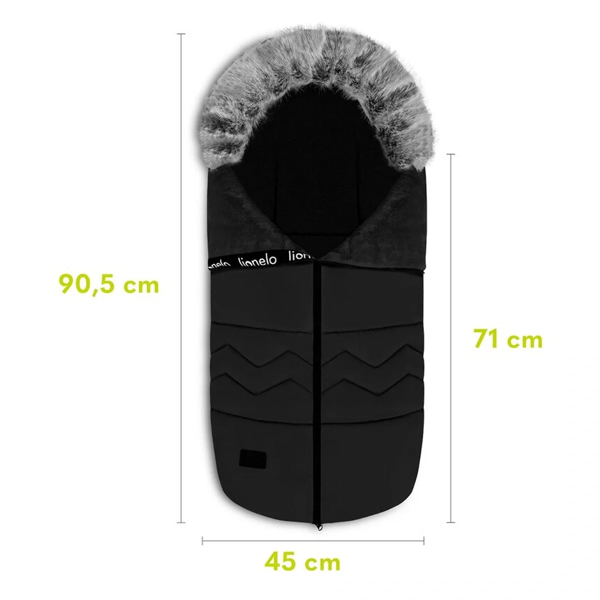 Sac de iarna pentru carucior Frode, 90x45 cm, Impermeabil, Universal, Negru Lionelo [21]