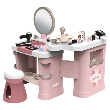 Jucarii - Salon de infrumusetare Smoby My Beauty Center roz cu 26 accesorii 3 ani +