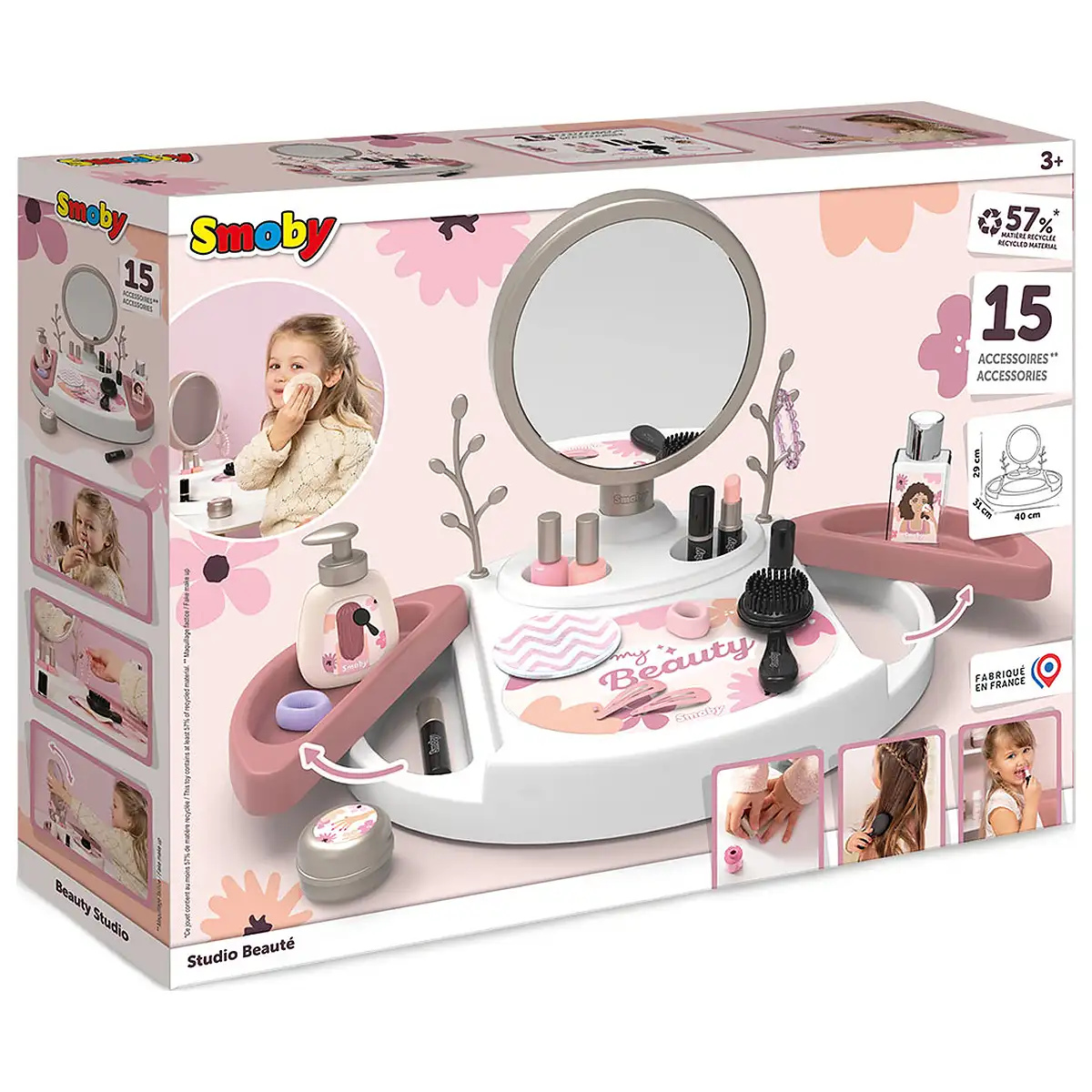 Salon de infrumusetare Smoby My Beauty Studio cu 15 accesorii 3 ani + [5]