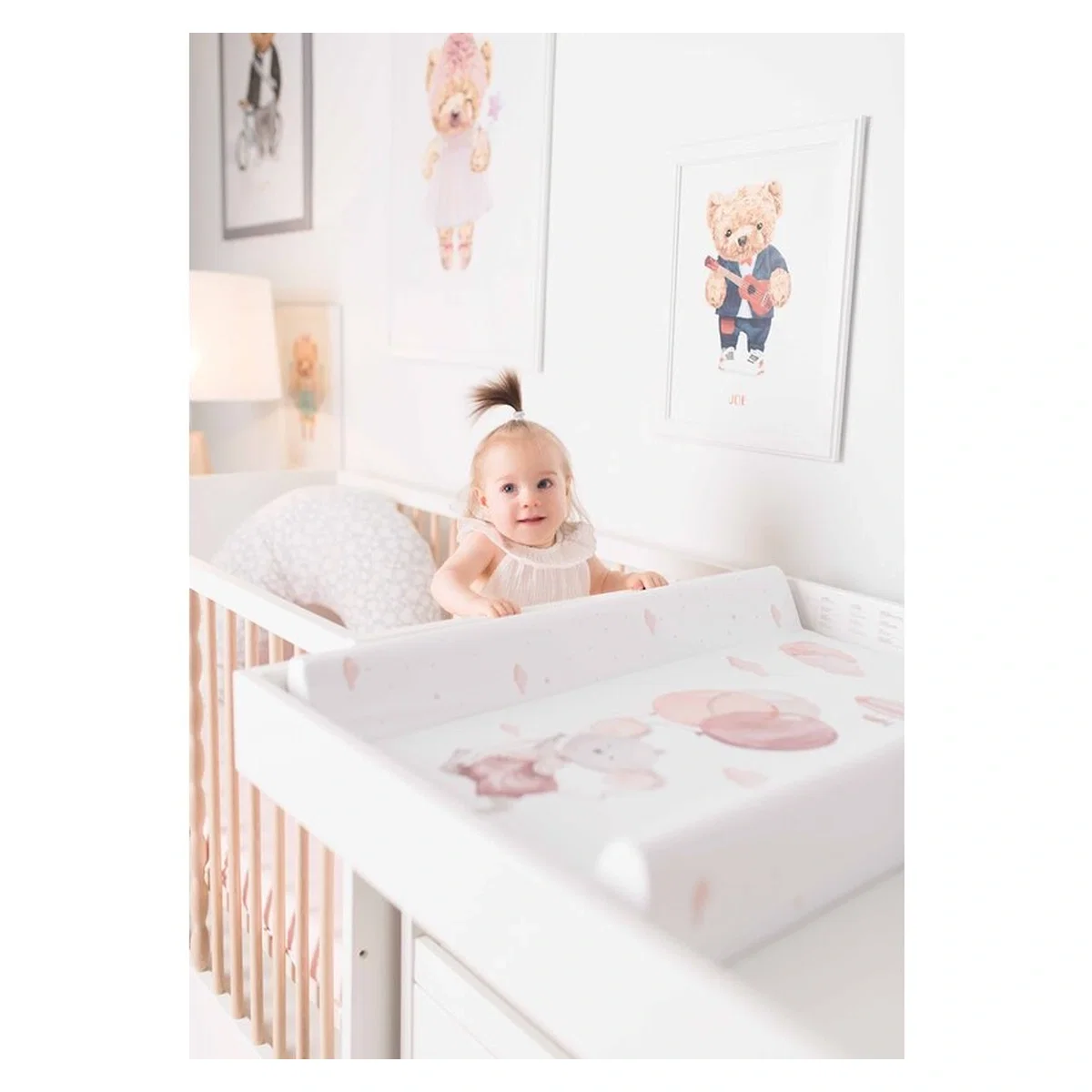 Saltea de infasat, Ceba Baby, Basic, 50x70 cm, Atasabila la patut, Fara BPA, 0 luni+, Mouse [6]