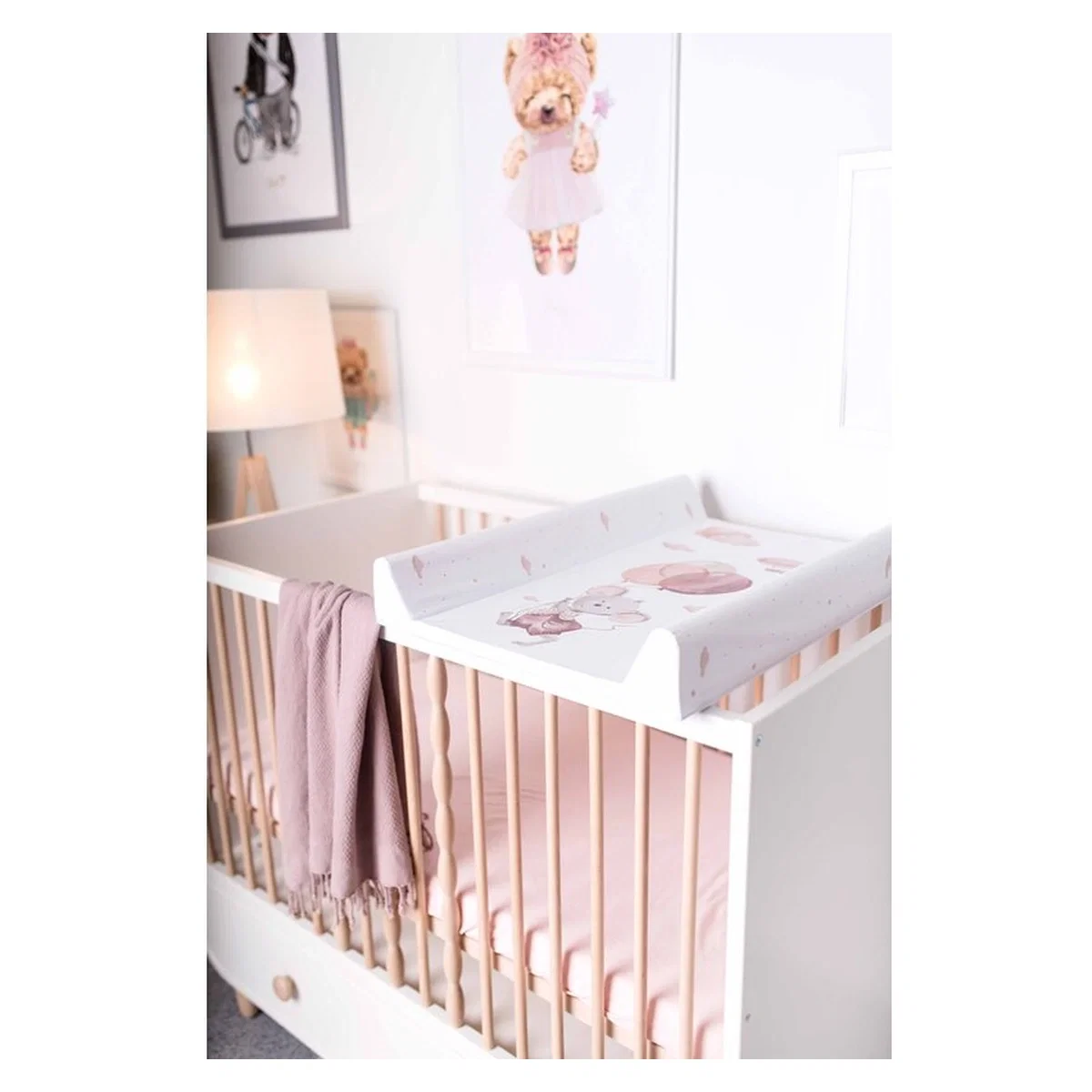 Saltea de infasat, Ceba Baby, Basic, 50x70 cm, Atasabila la patut, Fara BPA, 0 luni+, Mouse [5]