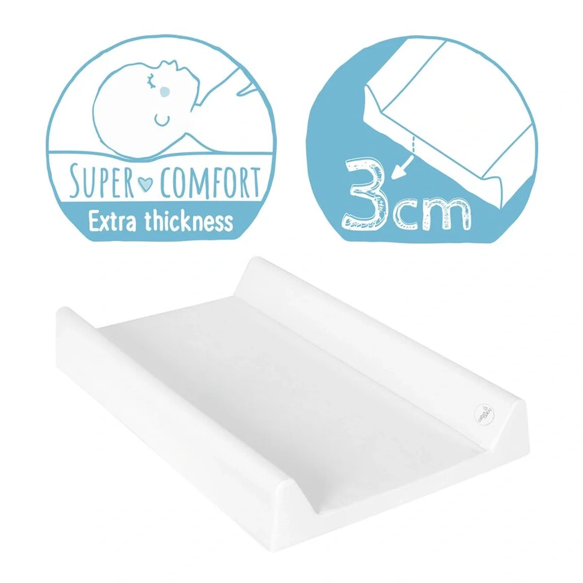 Saltea de infasat, Ceba Baby, Confort, 50x70 cm, Atasabila la patut, Fara BPA, 0 luni+, Caro White [2]