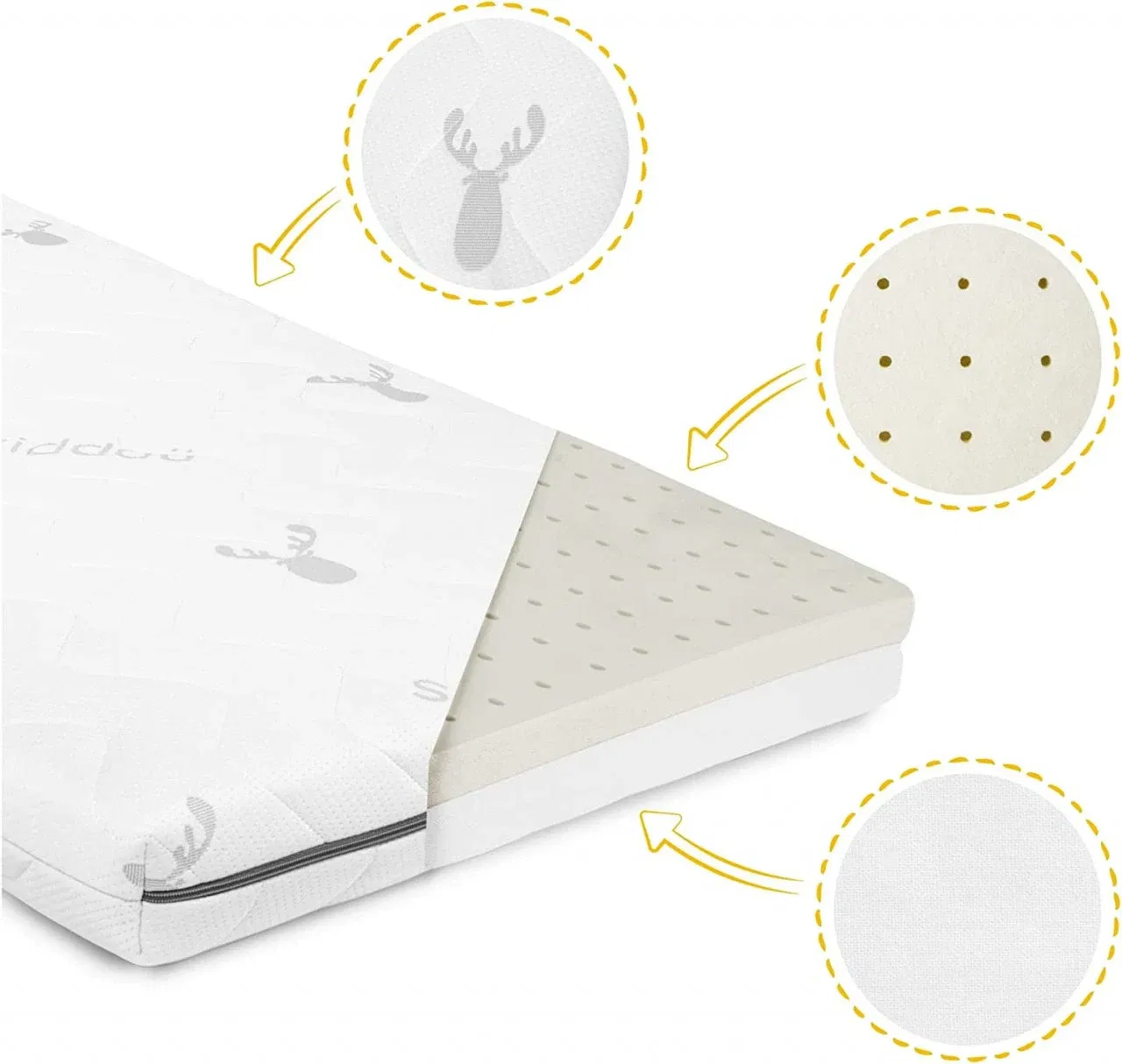 Saltele patuturi - Saltea din spuma copii Skiddou Jens, 120x60x10 cm