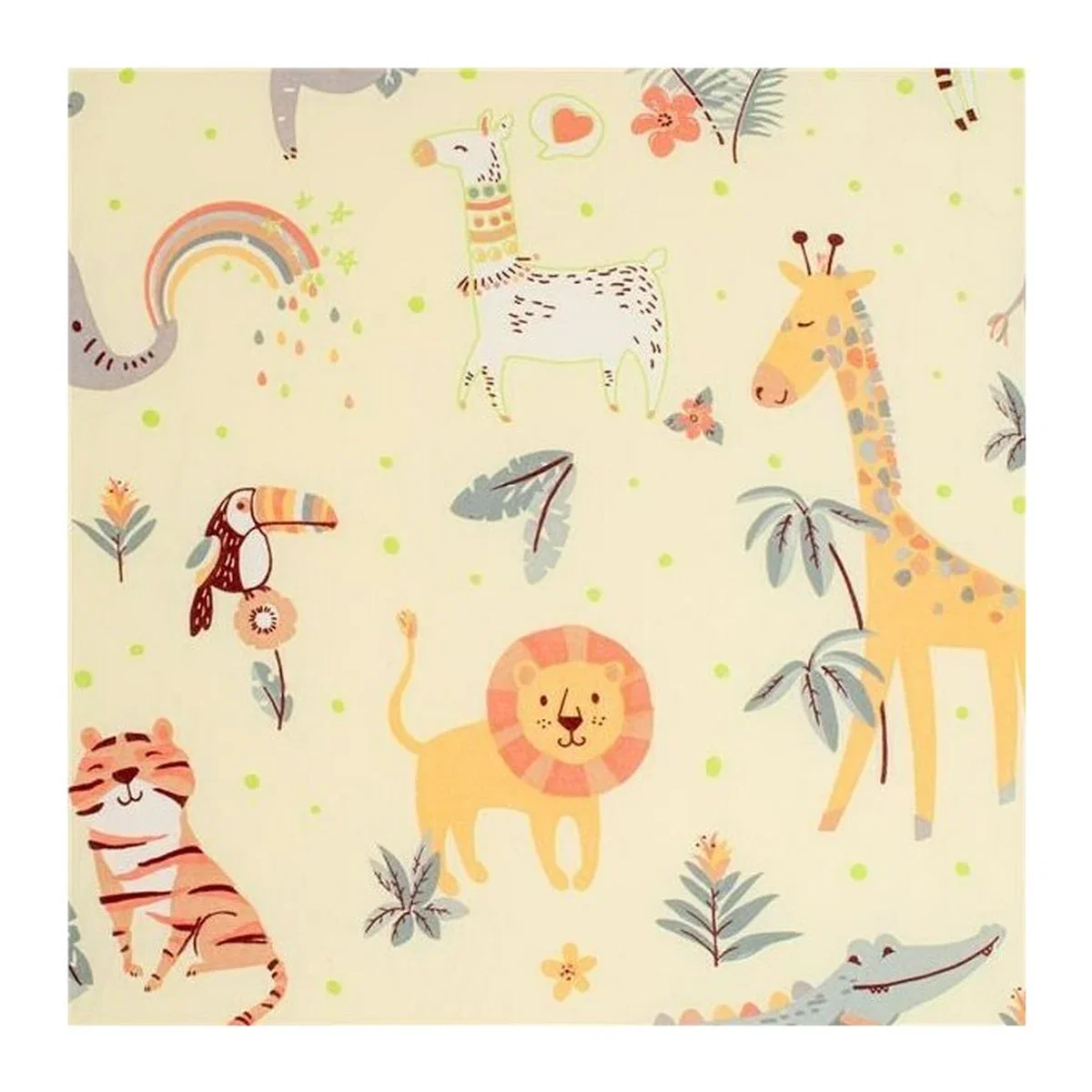 Saltea patut bebe, New Baby, Zoo, Din spuma, Cu husa detasabila, 120x60x5 cm, 0 luni+, Multicolor [1]