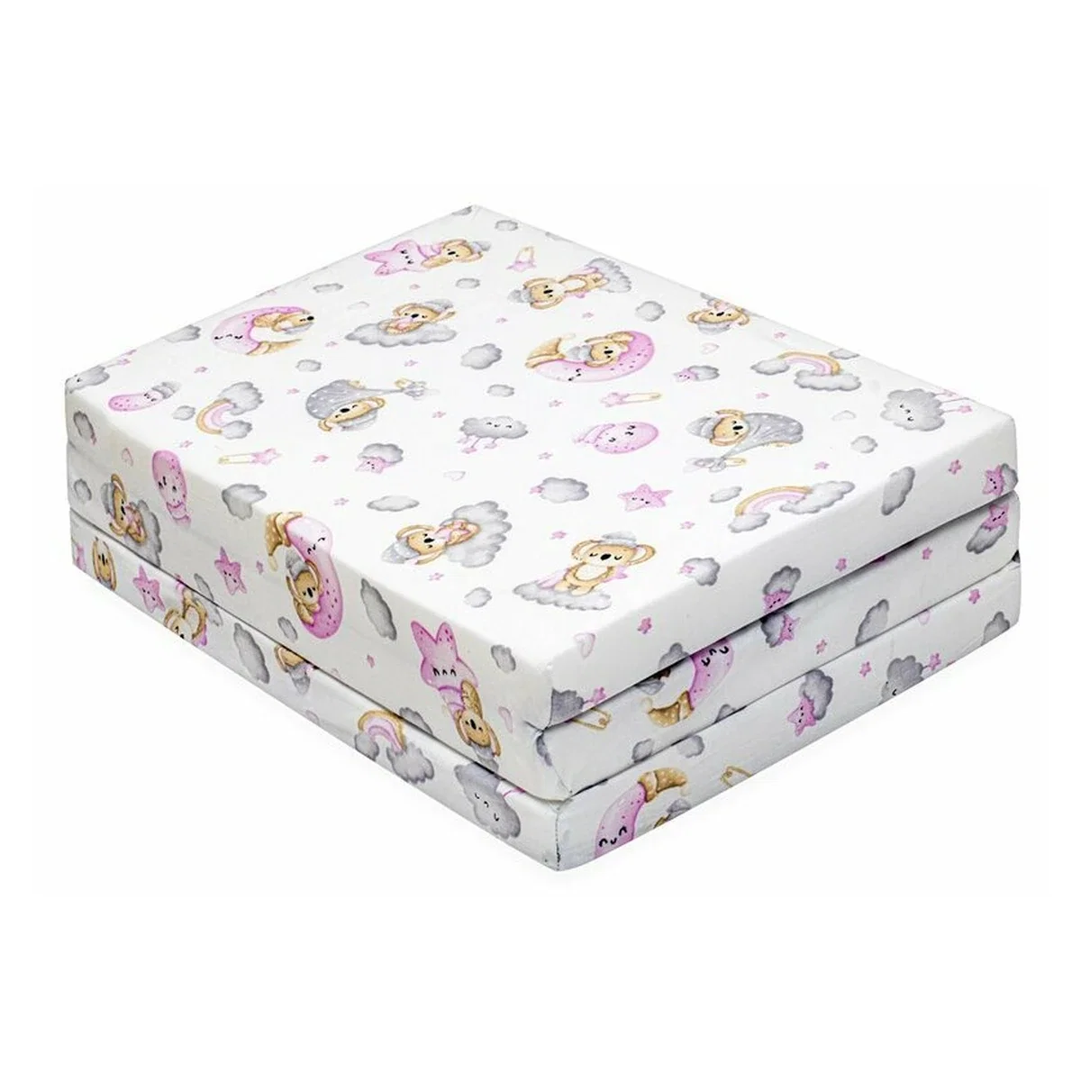 Salteluta pliabila, New Baby, pentru patut, din spuma, 120x60x5 cm, Koala Pink 0 luni+ [1]