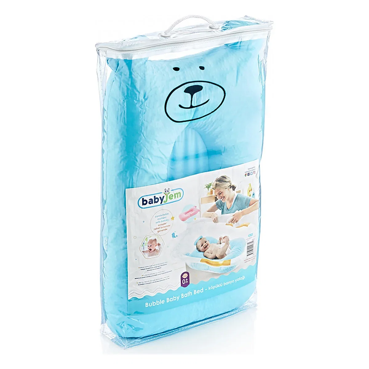 Salteluta suport pentru baita BabyJem, Bleu 0 luni + [3]