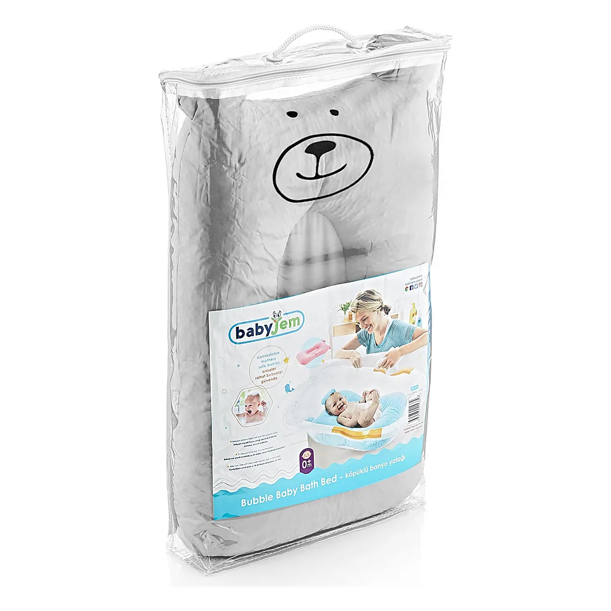 Salteluta suport pentru baita BabyJem, Gri 0 luni + [4]