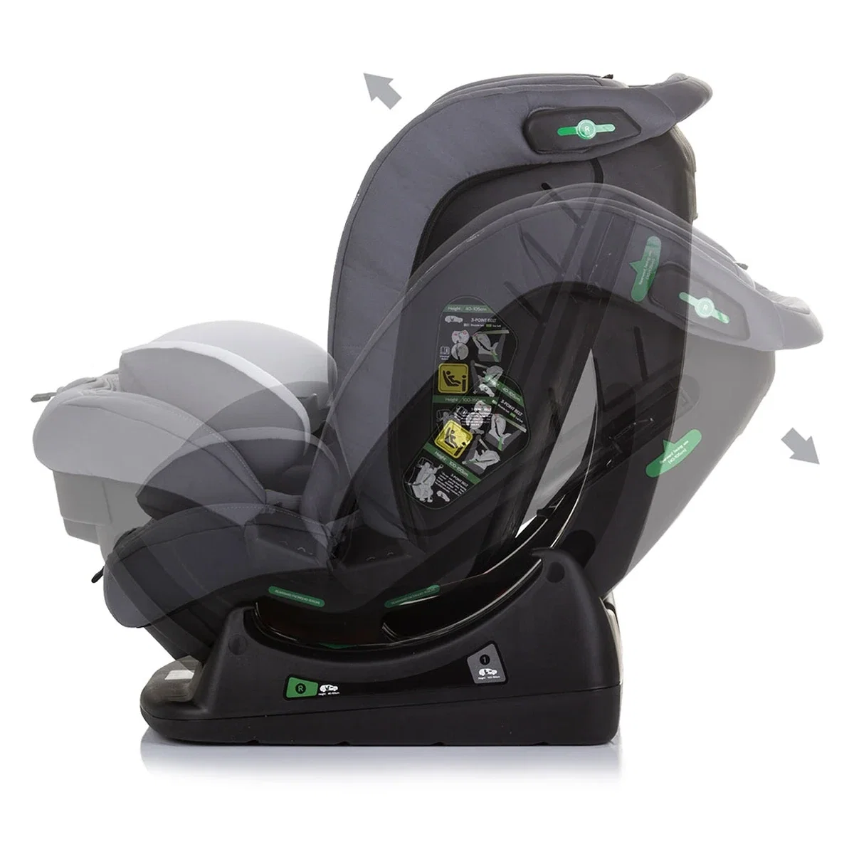 Scaun auto Chipolino Aviato I-Size 40-150 cm, Ash grey 12 ani [4]
