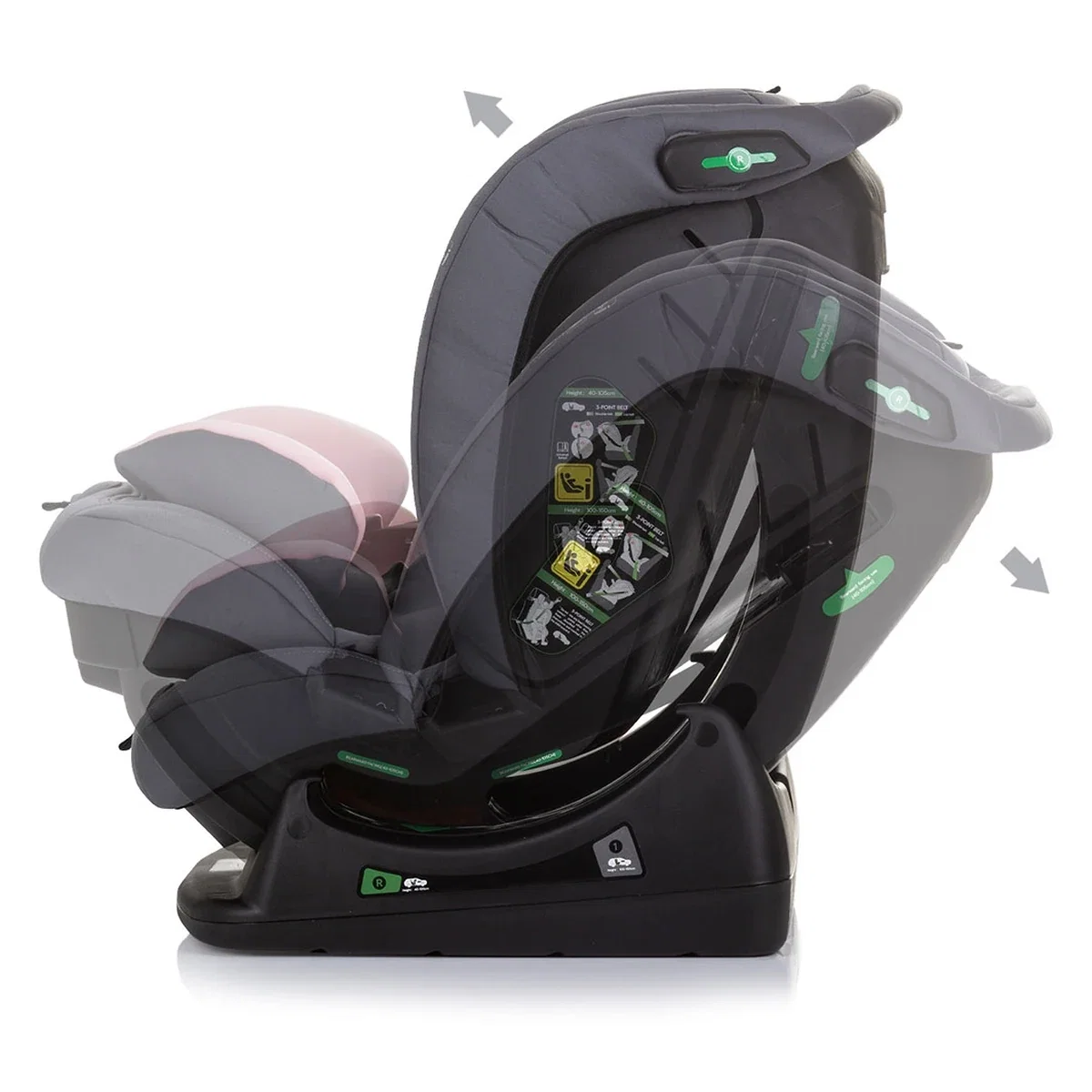 Scaun auto Chipolino Aviato I-Size 40-150 cm - Flamingo 12 ani [4]