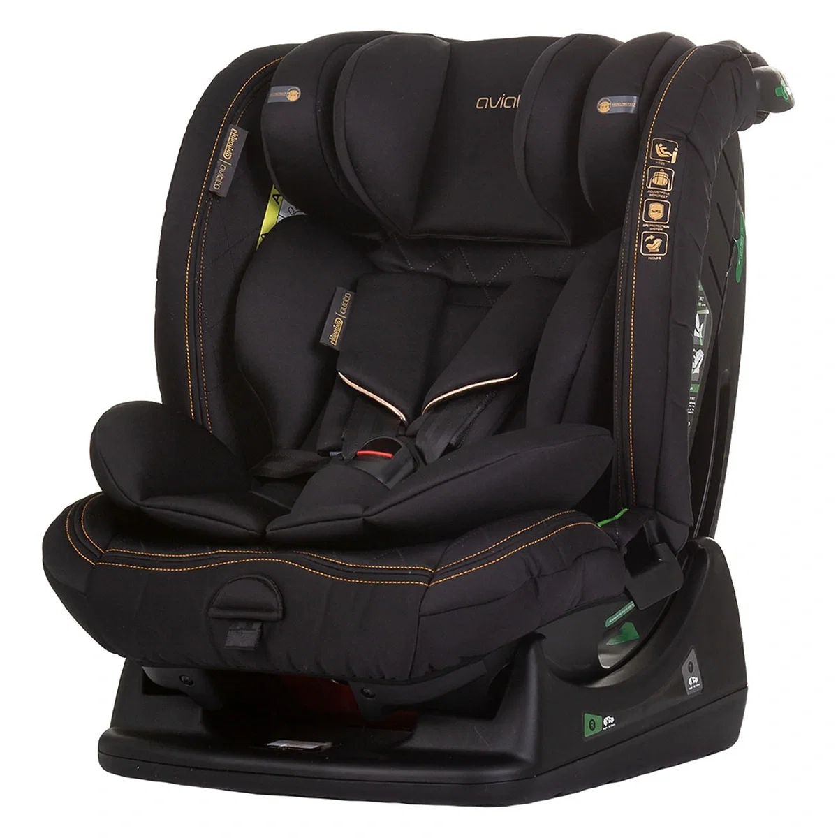Scaune auto - Scaun auto Chipolino Aviato I-Size 40-150 cm, Obsidian 12 ani
