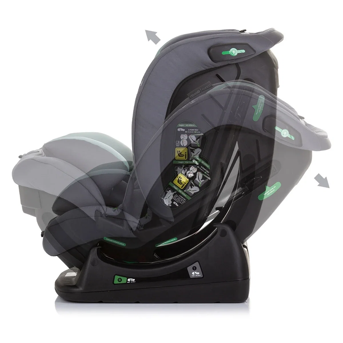 Scaun auto Chipolino Aviato I-Size 40-150 cm - Pastel Green 12 ani [4]
