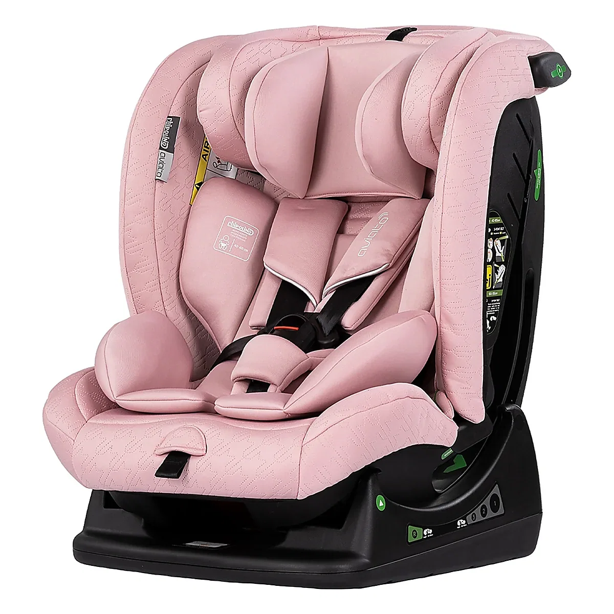 Scaune auto grupa 40-150 cm (0-36 kg) - Scaun auto Chipolino Aviato I-Size 40-150 cm, Pink marshmallow 12 ani