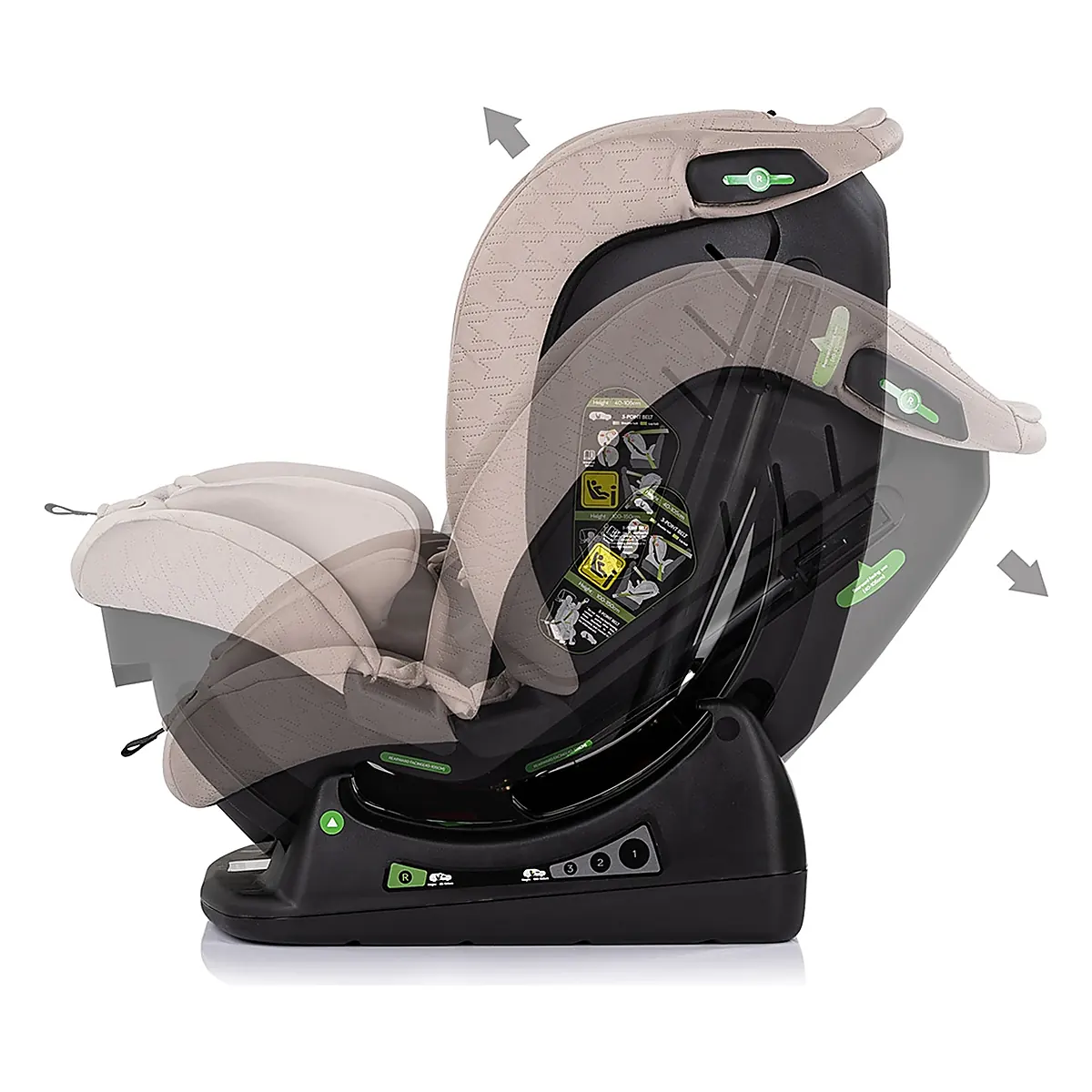 Scaun auto Chipolino Aviato I-Size 40-150 cm, Tiramisu 12 ani [4]