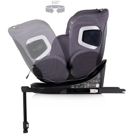 Scaun auto Chipolino Clima Air I-Size 40-150 cm cu sistem Isofix si sezut rotativ anthracite [6]