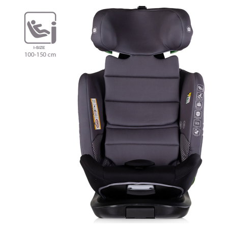 Scaun auto Chipolino Clima Air I-Size 40-150 cm cu sistem Isofix si sezut rotativ anthracite [8]