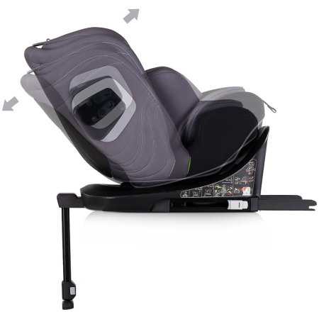Scaun auto Chipolino Clima Air I-Size 40-150 cm cu sistem Isofix si sezut rotativ anthracite [7]