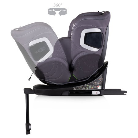 Scaun auto Chipolino Clima Air I-Size 40-150 cm cu sistem Isofix si sezut rotativ anthracite [6]