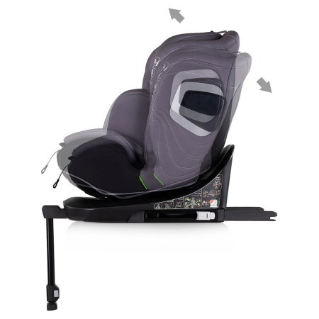 Scaun auto Chipolino Clima Air I-Size 40-150 cm cu sistem Isofix si sezut rotativ anthracite [4]