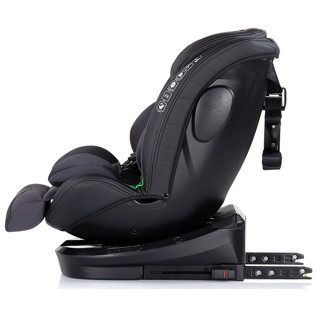 Scaun auto Chipolino Hypnotic I-Size 40-150 cm cu sistem Isofix si sezut rotativ anthracite 12 ani [3]