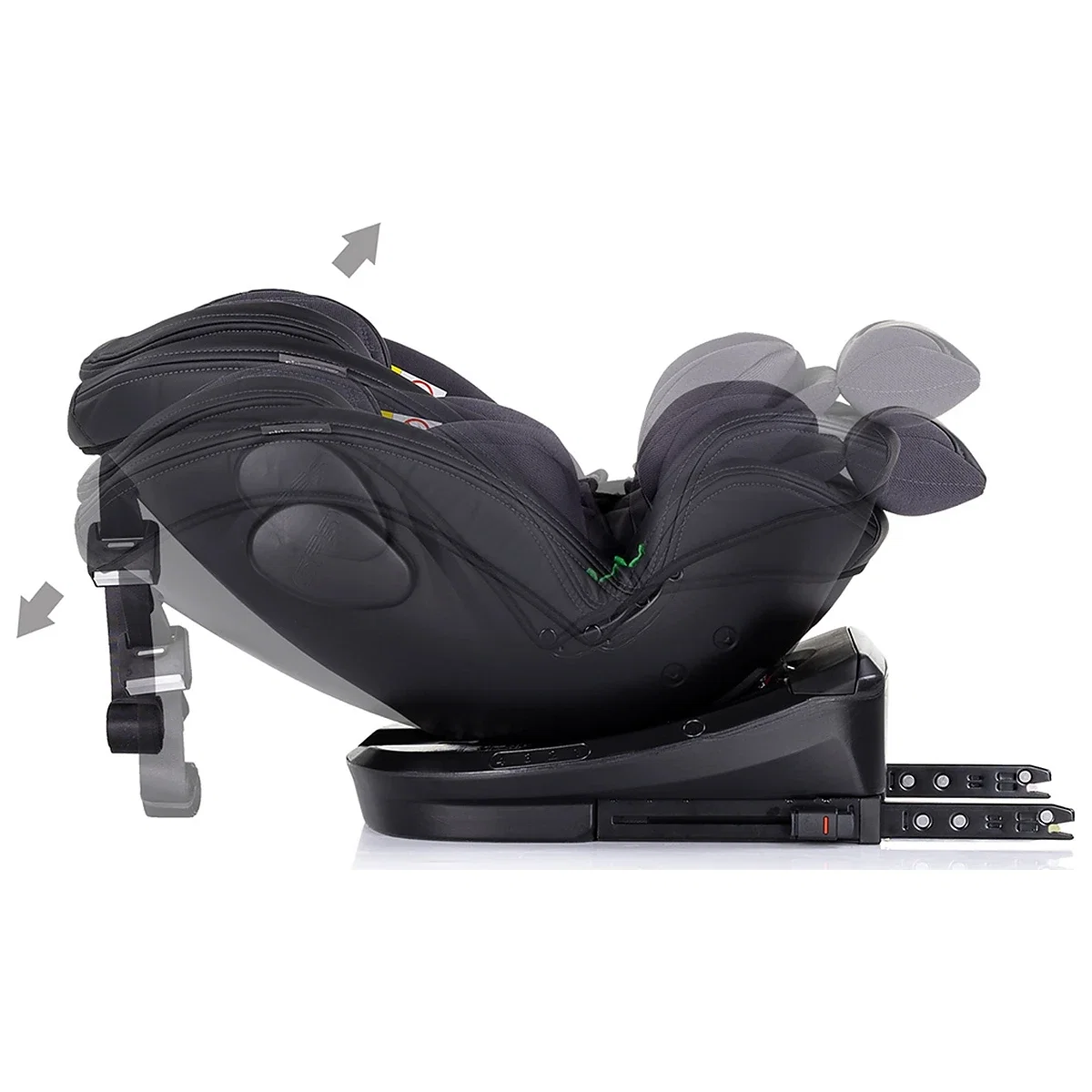 Scaun auto Chipolino Hypnotic I-Size 40-150 cm cu sistem Isofix si sezut rotativ anthracite 12 ani [8]