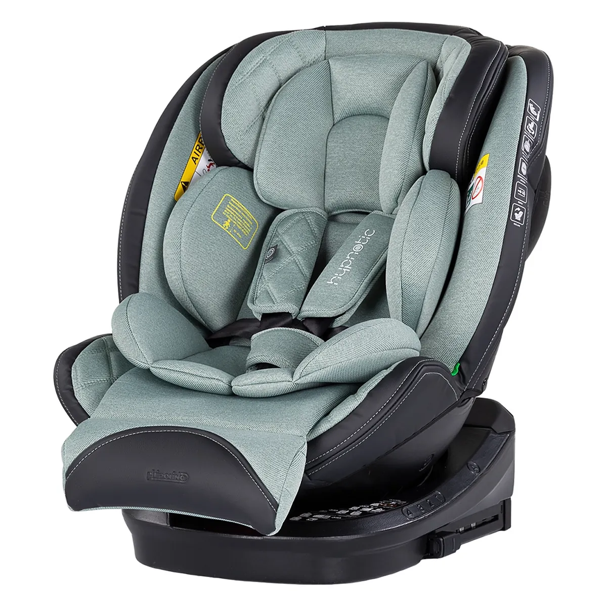 Scaune auto - Scaun auto Chipolino Hypnotic I-Size 40-150 cm cu sistem Isofix si sezut rotativ basil 12 ani