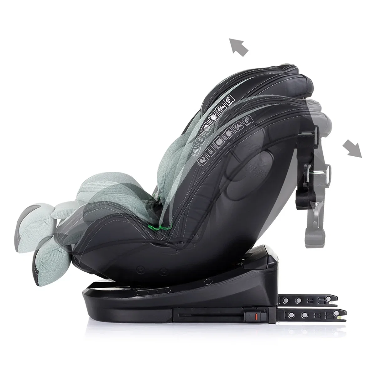Scaun auto Chipolino Hypnotic I-Size 40-150 cm cu sistem Isofix si sezut rotativ basil 12 ani [4]