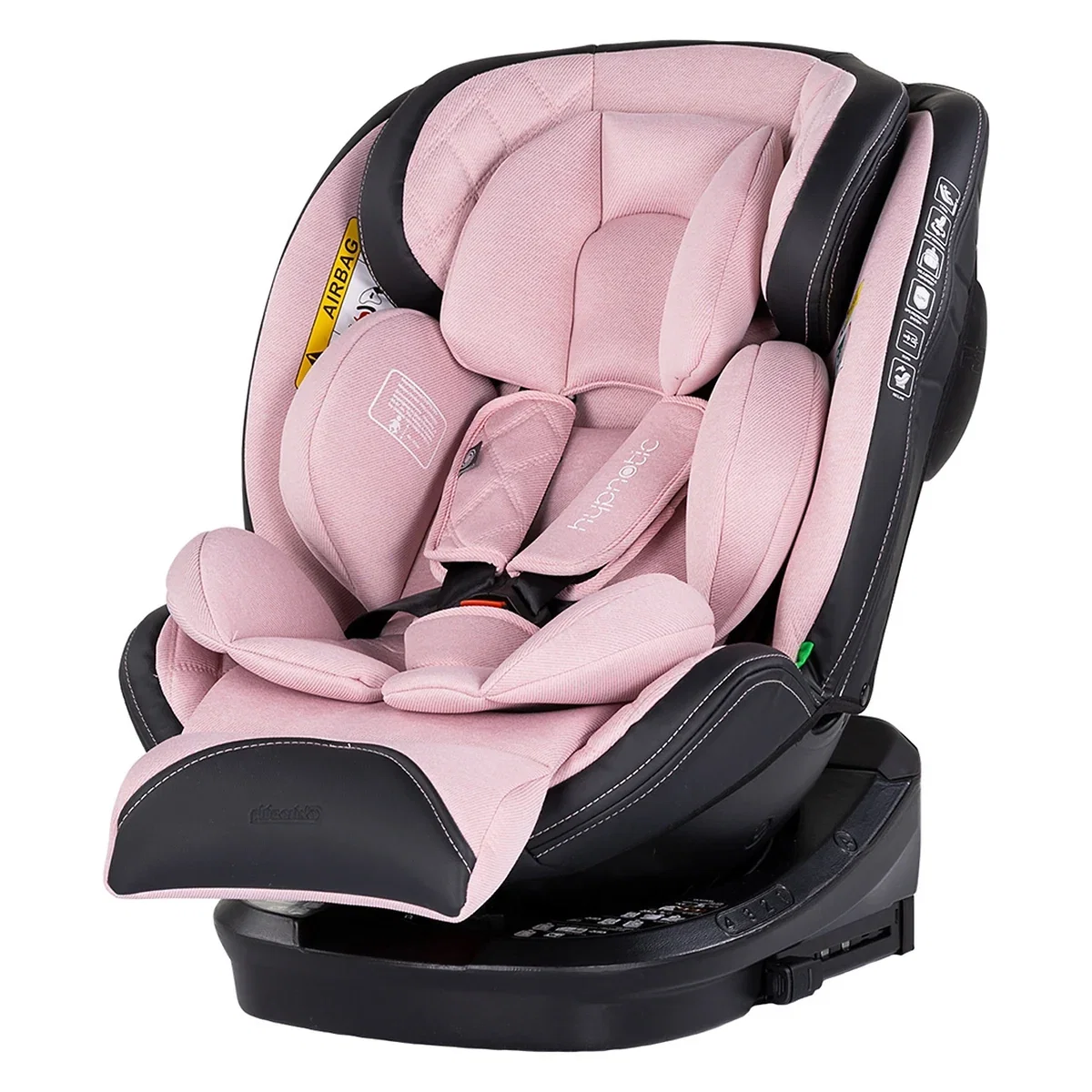 Scaune auto - Scaun auto Chipolino Hypnotic I-Size 40-150 cm cu sistem Isofix si sezut rotativ pink marshmallow 12 ani