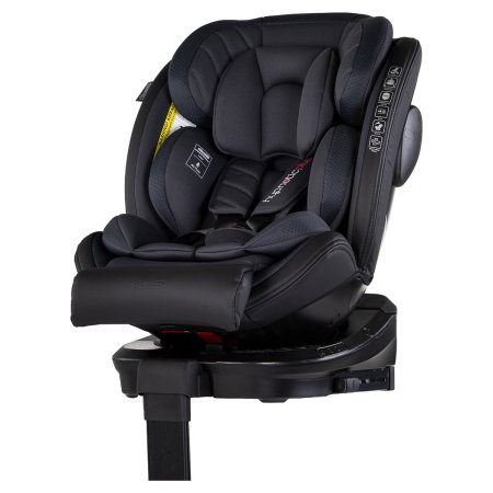 Scaune auto - Scaun auto Chipolino Hypnotic Plus I-Size, 40-150 cm, cu sistem Isofix si sezut rotativ, Charcoal