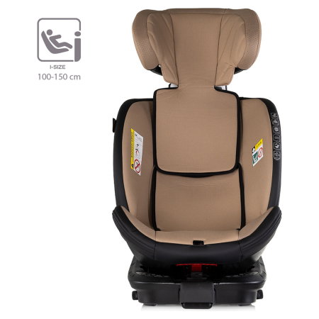 Scaun auto Chipolino Hypnotic Plus I-Size, 40-150 cm, cu sistem Isofix si sezut rotativ, Latte [9]