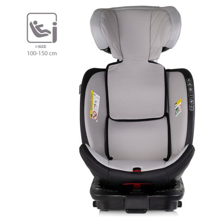 Scaun auto Chipolino Hypnotic Plus I-Size, 40-150 cm, cu sistem Isofix si sezut rotativ, Platinum [9]