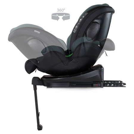Scaun auto Chipolino Hypnotic Plus I-Size, 40-150 cm, cu sistem Isofix si sezut rotativ, Verde [6]