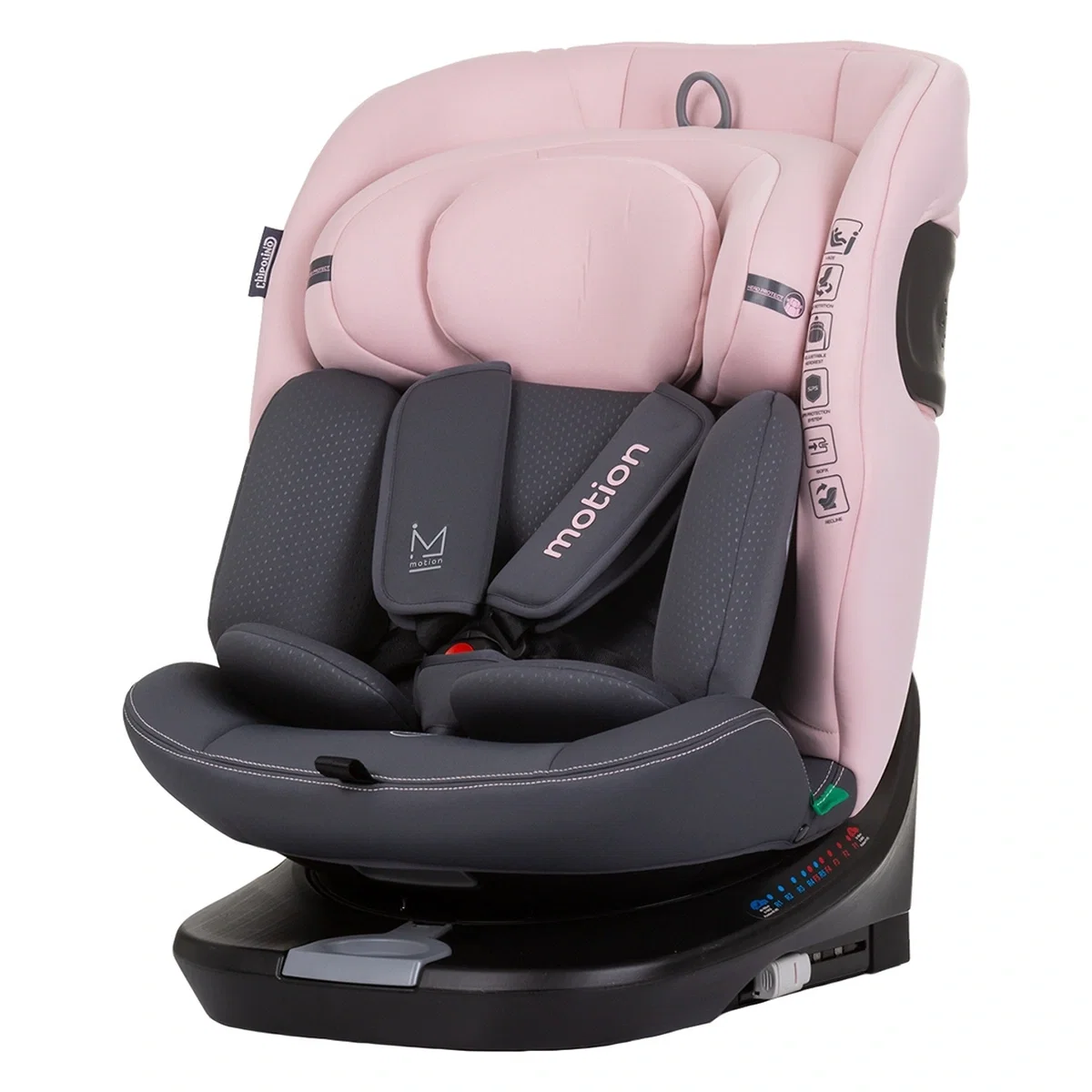 Scaune auto - Scaun auto Chipolino Motion I-Size 40-150 cm flamingo cu sistem Isofix 12 ani