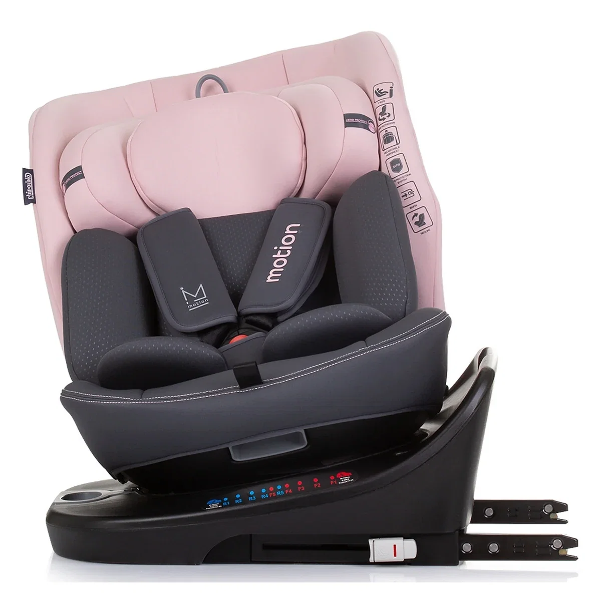 Scaun auto Chipolino Motion I-Size 40-150 cm flamingo cu sistem Isofix 12 ani [5]