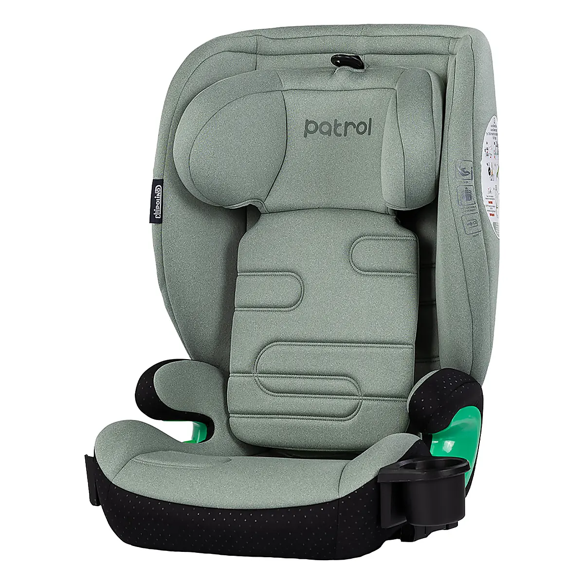 Scaune auto - Scaun auto Chipolino Patrol I-Size 100-150 cm cu sistem Isofix, Matcha 12 ani