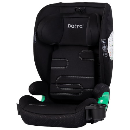 Scaune auto grupa 100-150 cm (15-36 kg) - Scaun auto Chipolino Patrol I-Size 100-150 cm cu sistem Isofix, Noir 12 ani